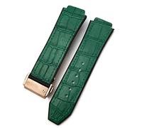 VELORE Cinturino in gomma in pelle di cuoio da 20/22/25mm * 19mm adatto per Hublot Watch cinturino in pelle di vitello Bracciali in silicone Sport(39,28x19x24mm)