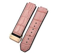 VELORE Cinturino in gomma in pelle di cuoio da 20/22/25mm * 19mm adatto per Hublot Watch cinturino in pelle di vitello Bracciali in silicone Sport(36,28x19x24mm)