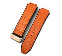 VELORE Cinturino in gomma in pelle di cuoio da 20/22/25mm * 19mm adatto per Hublot Watch cinturino in pelle di vitello Bracciali in silicone Sport(12,22x16x20mm)