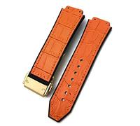 VELORE Cinturino in gomma in pelle di cuoio da 20/22/25mm * 19mm adatto per Hublot Watch cinturino in pelle di vitello Bracciali in silicone Sport(33,22x16x20mm)