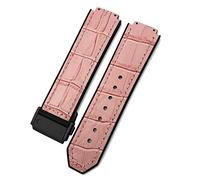 VELORE Cinturino in gomma in pelle di cuoio da 20 mm 22mm 25mm * 19mm adatto per Hublot Watch cinturino in pelle di vitello Bracciali in silicone Sport(5,25x19x22mm)