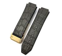 VELORE Cinturino in gomma in pelle di cuoio da 20 mm 22mm 25mm * 19mm adatto per Hublot Watch cinturino in pelle di vitello Bracciali in silicone Sport(1,20X14x18mm)