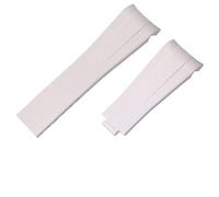 VELORE Per il cinturino in gomma Rolex, il cinturino delle storie, l'acqua verde, l'acqua verde, il subacqueo, il silicone verde 20 mm 21 mm cinturino (bianco, 21mm)