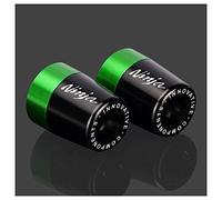 Velospeed Estremità per manubrio per Kawasaki Ninja 250 300 400 650 1000 400R 250R 250SX 1000SX H2R ZX14R ZX10R ZX6R Moto CNC Alluminio Manubrio Terminale Tappo Balance Pad Accessori (verde)