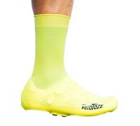 Paio di copriscarpe velotoze alti in silicone con bottoni a pressione viz yellow
