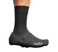 Coppia di copriscarpe velotoze alti in silicone neri