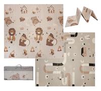 VeloVendo® - Tappeto Gioco Bambini pieghevole e reversibile 180x200x1cm - tappeto gioco neonato - Non tossico e impermeabile (XPE Leoni)