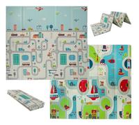 VeloVendo® - Tappeto Gioco Bambini pieghevole e reversibile 180x200x1cm - tappeto gioco neonato - Non tossico e impermeabile (XPE Macchine)