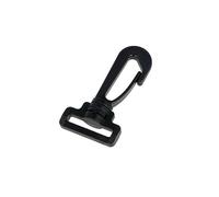 VELOX Moschettone ad anello rettangolare in plastica nera 26,4 mm. 5u.