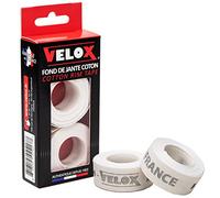 Velox - Nastro Autoadesivo Jante per Cerchi Bici, in Cotone Intrecciato, Lunghezza 2 m, Spessore 22 mm, Colore: Bianco