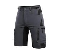 VeloZenith Pantaloncini da MTB da Uomo, Pantaloncini da MTB ad Asciugatura Rapida da Uomo Pantaloncini da Mountain Bike Pantaloncini da Bici(Grigio,L)