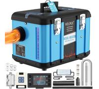VELPAX Riscaldatore d'Aria Diesel all-in-One 8KW 12V 24V 220V riscaldatore d'Aria Diesel con silenziatore, LCD e Telecomando Riscaldamento rapido per Camper,Macchine,Camion,Barche,Autobus