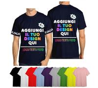 velquessa Maglietta T-Shirt Personalizzata,Magliette Personalizzate per Uomo Donna,Dipendente Ditta Impresa,Maglie Personalizzate,Progettare la Propria Camicia Aggiungi Testo/Immagine/Logo