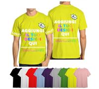 velquessa Maglietta T-Shirt Personalizzata,Magliette Personalizzate per Uomo Donna,Dipendente Ditta Impresa,Maglie Personalizzate,Progettare la Propria Camicia Aggiungi Testo/Immagine/Logo