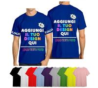 velquessa Maglietta T-Shirt Personalizzata,Magliette Personalizzate per Uomo Donna,Dipendente Ditta Impresa,Maglie Personalizzate,Progettare la Propria Camicia Aggiungi Testo/Immagine/Logo