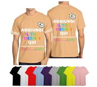 velquessa Maglietta T-Shirt Personalizzata,Magliette Personalizzate per Uomo Donna,Dipendente Ditta Impresa,Maglie Personalizzate,Progettare la Propria Camicia Aggiungi Testo/Immagine/Logo