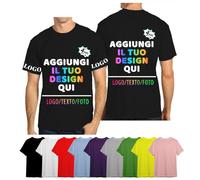 velquessa Maglietta T-Shirt Personalizzata,Magliette Personalizzate per Uomo Donna,Dipendente Ditta Impresa,Maglie Personalizzate,Progettare la Propria Camicia Aggiungi Testo/Immagine/Logo