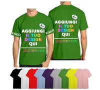 velquessa Maglietta T-Shirt Personalizzata,Magliette Personalizzate per Uomo Donna,Dipendente Ditta Impresa,Maglie Personalizzate,Progettare la Propria Camicia Aggiungi Testo/Immagine/Logo
