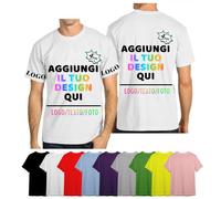 velquessa Maglietta T-Shirt Personalizzata,Magliette Personalizzate per Uomo Donna,Dipendente Ditta Impresa,Maglie Personalizzate,Progettare la Propria Camicia Aggiungi Testo/Immagine/Logo