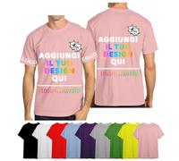 velquessa Maglietta T-Shirt Personalizzata,Magliette Personalizzate per Uomo Donna,Dipendente Ditta Impresa,Maglie Personalizzate,Progettare la Propria Camicia Aggiungi Testo/Immagine/Logo