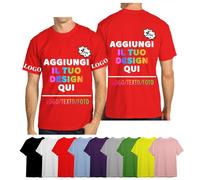 velquessa Maglietta T-Shirt Personalizzata,Magliette Personalizzate per Uomo Donna,Dipendente Ditta Impresa,Maglie Personalizzate,Progettare la Propria Camicia Aggiungi Testo/Immagine/Logo