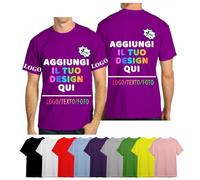 velquessa Maglietta T-Shirt Personalizzata,Magliette Personalizzate per Uomo Donna,Dipendente Ditta Impresa,Maglie Personalizzate,Progettare la Propria Camicia Aggiungi Testo/Immagine/Logo