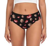 velquessa Mutande Personalizzate Donna Nome Personalizzato Mutande con Faccia Personalizzata Slip Divertenti Brasiliana Sexy Regalo San Valentino per lei Regali Compleanno Fidanzata