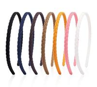 VELSCRUN 7 fasce per capelli da donna, colorate, per capelli mossi, ricci, antiscivolo, in plastica, con denti, pettine, accessori per capelli, regali per donne e ragazze