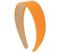 VELSCRUN Cerchietti arancioni per donne e ragazze, 4,1 cm, in raso setoso, per Halloween, per donne, vacanze, fascia sottile, tinta unita, semplice, cosplay, accessori per capelli per madri e sorelle