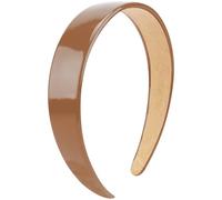 VELSCRUN Cerchietti marroni per donne e ragazze, 3,3 cm, in finta pelle, sottili, per Halloween, per donne, solidi, semplici, vacanze, cosplay, accessori per capelli per madri e sorelle