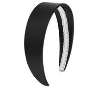 VELSCRUN Cerchietti neri per donne e ragazze, 4,1 cm di larghezza, fascia in raso per capelli da donna, tinta unita, semplici, per vacanze, cosplay, Halloween, accessori per capelli, regali per madri