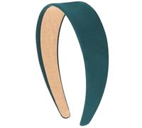 VELSCRUN Cerchietti per capelli da donna, colore verde foresta, 4,1 cm, in raso setoso, per Halloween, per donne, vacanze, sottili, solidi, semplici, cosplay, accessori per capelli per madri e sorelle
