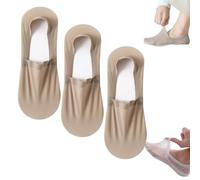 Velthentic Invisible Breathable Anti-Slip Socks, Velthentic Mesh Sock, Zeanaturals Socks, Hollow AlpacaSocks Women Clear (3Khaki,Taglia unica)