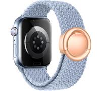 VELULYX cinturino intrecciata Solo Loop compatibile con Apple Watch 38mm 40mm 41mm 42mm 44mm 45mm 46mm 49mm, cinturino elastico fibbia rotonda per iWatch Serie 10 9 8 7 6 5 4 3 Ultra 2 1 SE