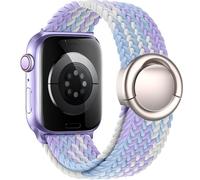 VELULYX cinturino intrecciata Solo Loop compatibile con Apple Watch 38mm 40mm 41mm 42mm 44mm 45mm 46mm 49mm, cinturino elastico fibbia rotonda per iWatch Serie 10 9 8 7 6 5 4 3 Ultra 2 1 SE
