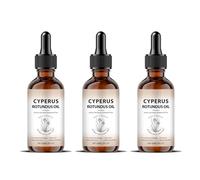 Velura cyperus rotundus olio, olio di cyperus rotundus per la depilazione, riduce la crescita dei peli del corpo indesiderato e la pelle levigante, oli essenziali naturali per (3Pcs)