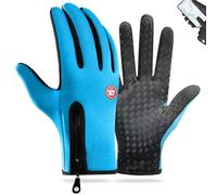 Velura Winter Gloves, Thermal Touch Screen Windproof Gloves, All-Day Warmth, Windproof Waterproof (Blue,XXL)