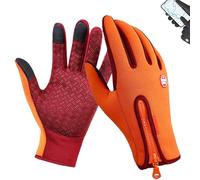 Velura Winter Gloves, Thermal Touch Screen Windproof Gloves, All-Day Warmth, Windproof Waterproof (Orange,XL)