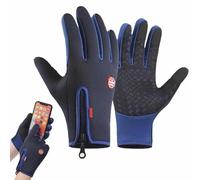 Velura Winter Gloves,Thermal Touch Screen Windproof & Waterproof Gloves,Cycling Mittens Touchscreen,Outdoor Non-Slip Glove,All-Day Warmth,Winter Sports Glove For Driving Hiking(Blue,S)