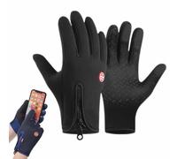 Velura Winter Gloves,Thermal Touch Screen Windproof & Waterproof Gloves,Cycling Mittens Touchscreen,Outdoor Non-Slip Glove,All-Day Warmth,Winter Sports Glove For Driving Hiking(Black,XL)