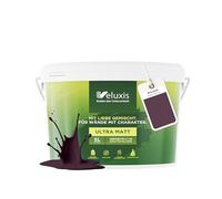 Veluxis® pittura murale viola per interni - 5 litri i copertura 1, senza striature, antigoccia e vernice ecologica priva di VOC - (Beady Beetroot)