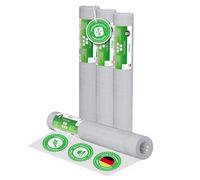 Veluxis® THERMOWALL Carta da parati in tessuto non tessuto 10,05 x 0,53 m (Set da 4) - Senza giunte, verniciabile, a risparmio energetico, traspirante, fonoassorbente, carta da parati di base bianca