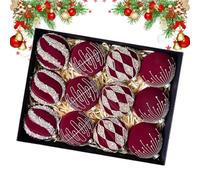 Velvet Balls For Christmas Tree, Seasonal Holiday Home Decor For Indoor, 12-Piece Velvet Balls Christmas Decorations, Outdoor Party Bedroom Living Room Kitchen Table Mantel Garland