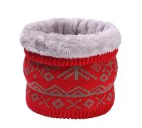 Velvet Big Snowflake Double Layer Outdoor Warm Scarf, RD1, Taglia unica