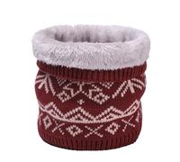 Velvet Big Snowflake Double Layer Outdoor Warm Scarf, RD2, Taglia unica