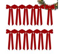 Velvet Christmas Bows - 12 pezzi Holiday Decor | Festive Christmas Tree Pendants For Home, Office, Wreaths, Staircase, Tovaglia, Wall, Garden, Backyard, Perfect For Decorators and Festival Planners