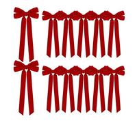 Velvet Christmas Bows - 12 Pieces Holiday Velvet christmas tree Bows for Home Wreath Mantel Wall Decor