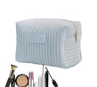 Velvet Cosmetic Bag - Large Capacity Velvet Makeup Bag with Zipper, Travel Toiletry Organizer Pouch for Cosmetics Skincare Accessories, Portable Beauty Storage for Women