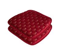 Velvet Dining Room Chair Cushions 2-Pack Non-Slip Seat Cushions 45x45 cm for Garden & Kitchen Chairs Soft Semicircular Pads with Secure Bands for Country House Decor