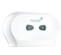 VELVET Dispenser doppio per carta igienica JUMBO ABS, bianco, dispenser di carta igienica, porta carta igienica